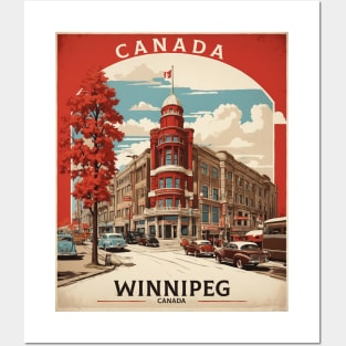 Winnipeg Manitoba Canada Vintage Poster Tourism Posters and Art